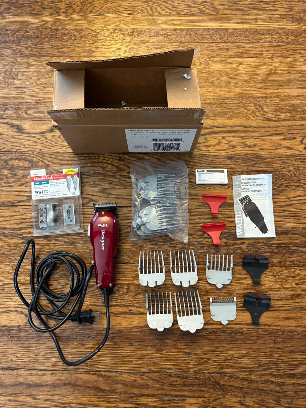 Wahl Designer Corded Hair Clipper Set - Red and Black